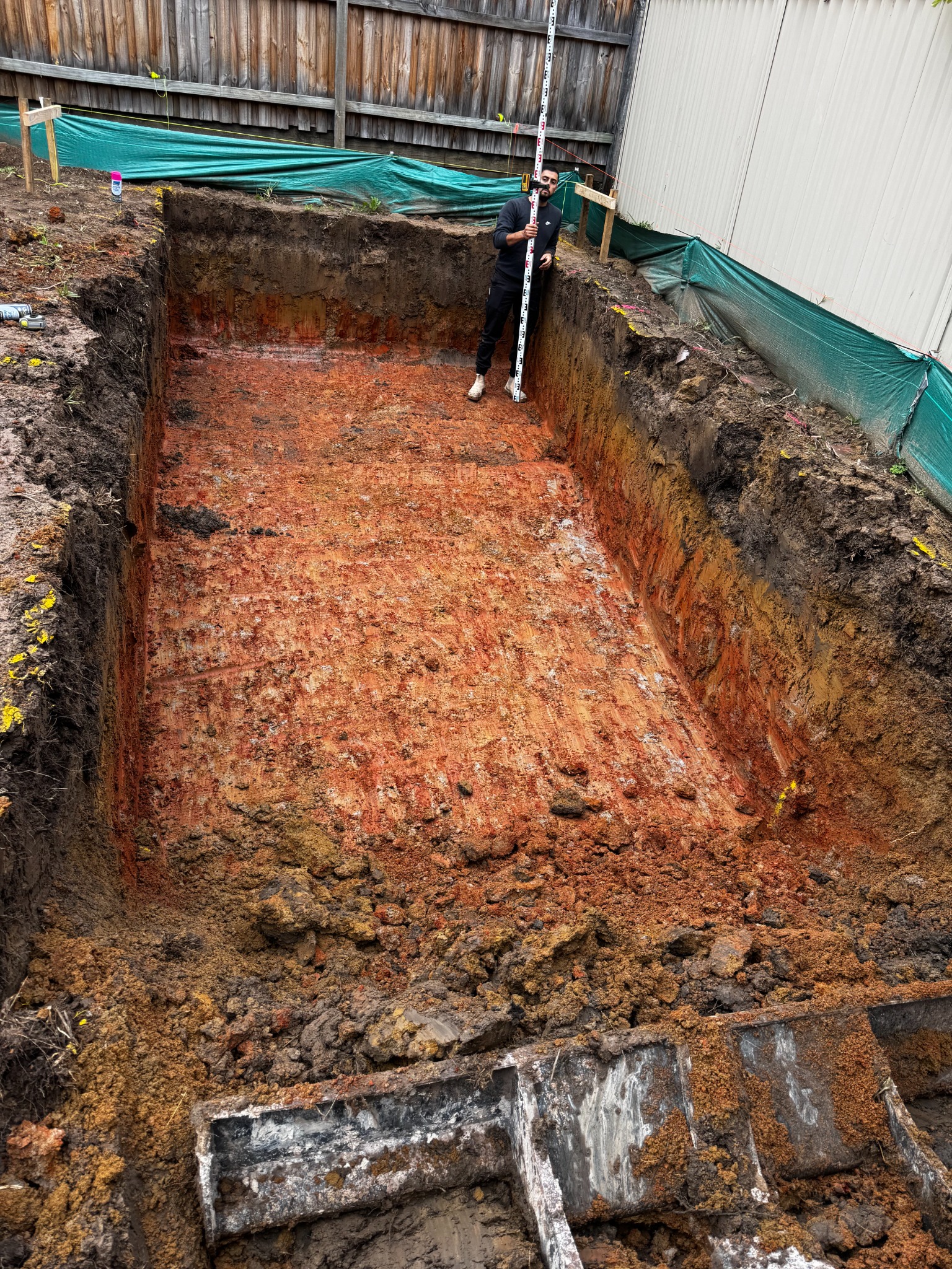 Pool excavation completed to level for Futureview in Strathfield